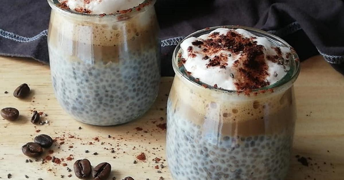 Pudin de chía con café y chocolate desayuno y merienda en 10 minutos