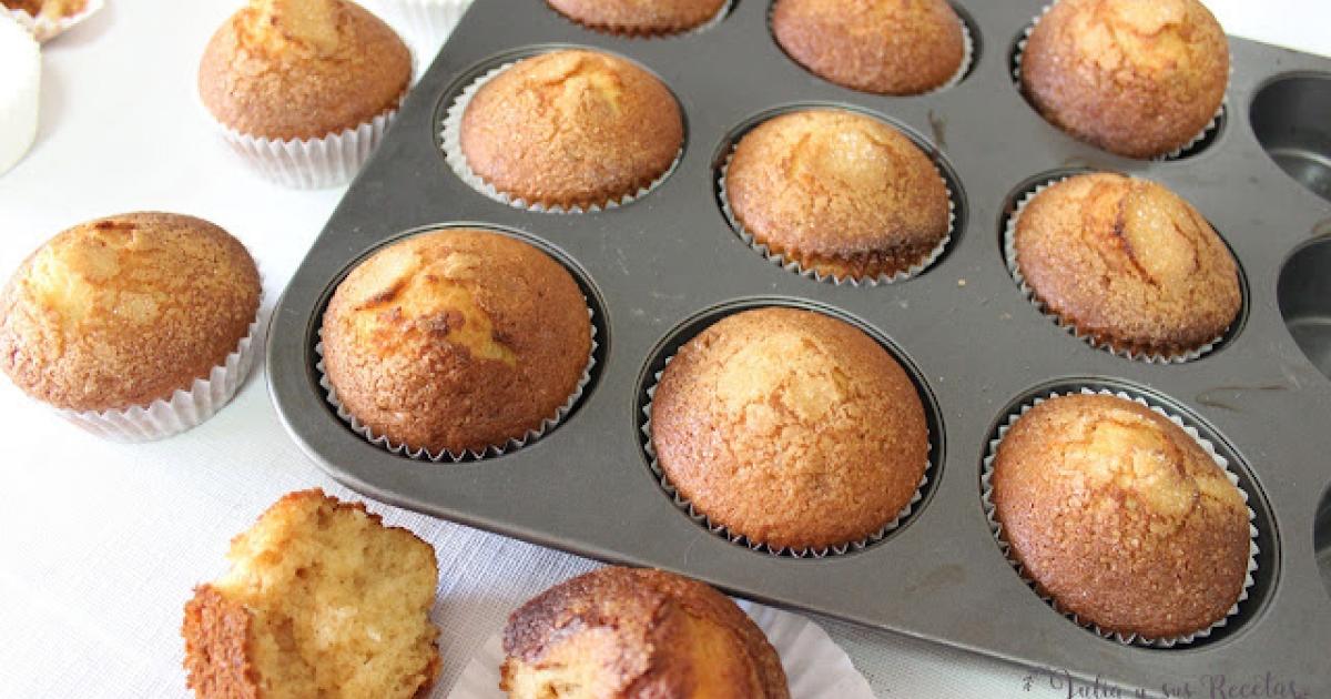 Magdalenas de yogur griego y miel Postres Fáciles y Ricos