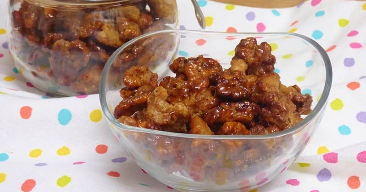 como hacer nueces caramelizadas postres fáciles y ricos